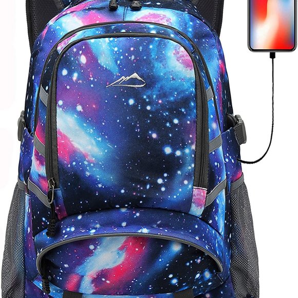 * New UNISEX Backpack for School , fits Large Laptop with USB Port - Picture 5 of 12